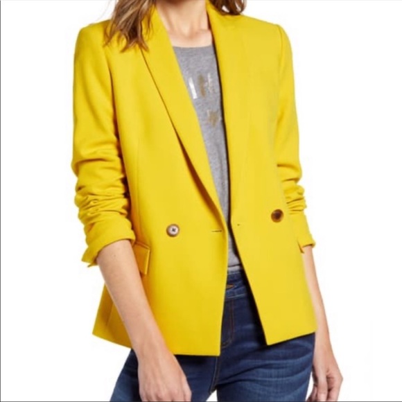 J. Crew Jackets & Blazers - J.Crew yellow Dover stretch blazer jacket Sz 8 NWT